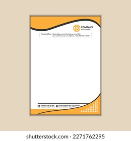 Corporate business letterhead a4 size with bleed vector design