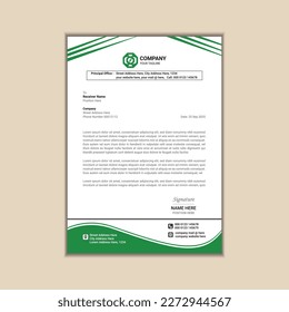 corporate business letterhead a4 size with bleed vector design