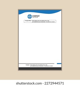 corporate business letterhead a4 size with bleed vector design