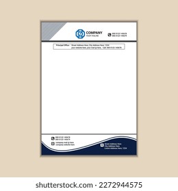 corporate business letterhead a4 size with bleed vector design