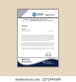 corporate business letterhead a4 size with bleed vector design