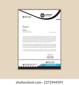corporate business letterhead a4 size with bleed vector design