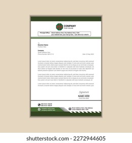 corporate business letterhead a4 size with bleed vector design