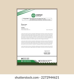 corporate business letterhead a4 size with bleed vector design