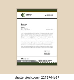 corporate business letterhead a4 size with bleed vector design