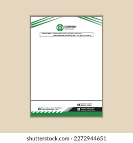 corporate business letterhead a4 size with bleed vector design