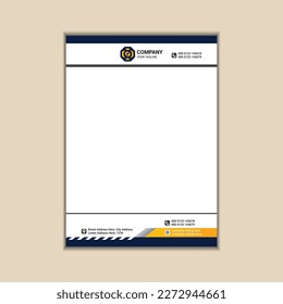 corporate business letterhead a4 size with bleed vector design