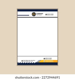 corporate business letterhead a4 size with bleed vector design