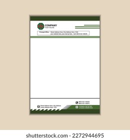 corporate business letterhead a4 size with bleed vector design