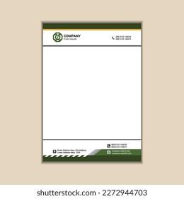 corporate business letterhead a4 size with bleed vector design