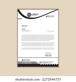 corporate business letterhead a4 size with bleed vector design
