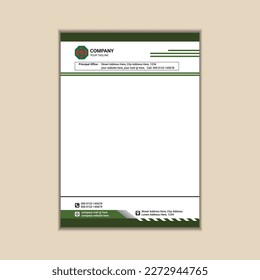 corporate business letterhead a4 size with bleed vector design