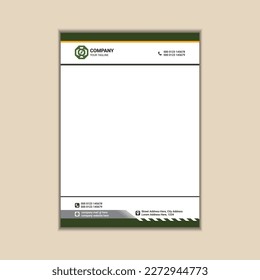 corporate business letterhead a4 size with bleed vector design