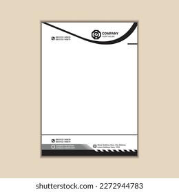 corporate business letterhead a4 size with bleed vector design