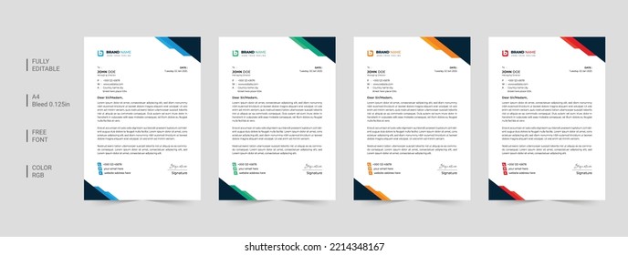 Corporate Business Letterhead Design Template