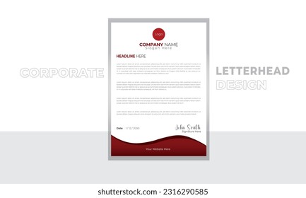 corporate business letterhead design template
