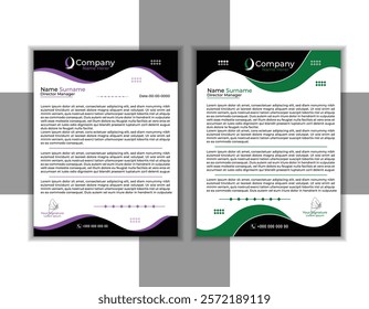 CORPORATE BUSINESS LETTERHEAD DESIGN TEMPLATE VECTOR CUSTOM PROFESSIONAL PERSONAL