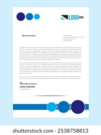 corporate business letterhead design vector 