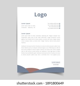 Corporate Business Letterhead, Elegant and minimalist style letterhead template design full Vector.
