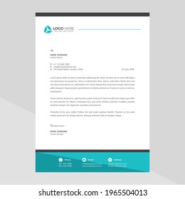 Corporate Business Letterhead, Elegant and minimalist style letterhead template design full Vector.