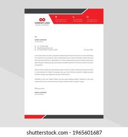 Corporate Business Letterhead, Elegant and minimalist style letterhead template design full Vector.