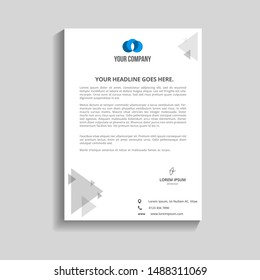 Corporate Business Letterhead Flyer Services Grey Template Design Background