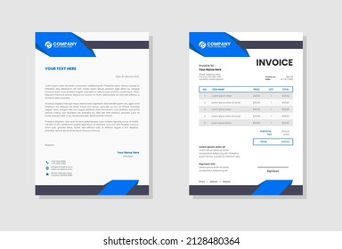 Corporate business letterhead and invoice template