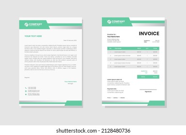 Corporate business letterhead and invoice template