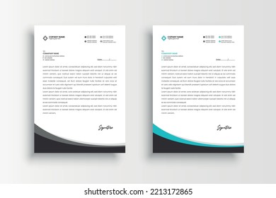 corporate business letterhead, modern letterhead template