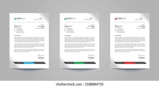 Corporate Business letterhead pad template design