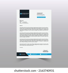 Corporate or Business Letterhead Template Design, Brand Identity, Join Letter, Company Profile with Creative, Eye Catching, Professional, Modern and Abstract Vector A4 Size Layout