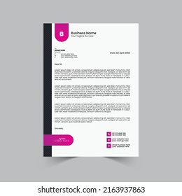 Corporate or Business Letterhead Template Design, Brand Identity, Join Letter, Company Profile with Creative, Eye Catching, Professional, Modern and Abstract Vector A4 Size Layout