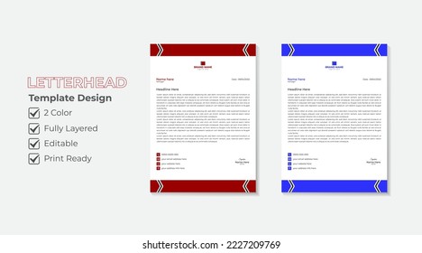 Corporate business letterhead template design