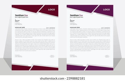 corporate business letterhead template design 