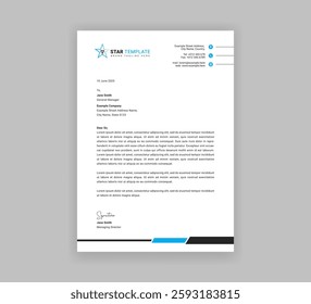 Corporate and Business Letterhead Template. Stationery, Letterhead, Letter head, Vector illustration