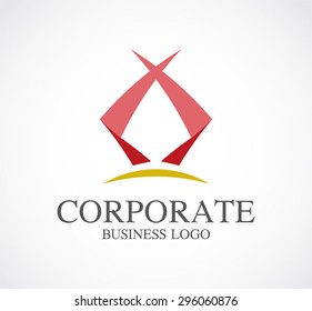 Corporate business line abstract vector logo design template. Simple building icon. Property real estate symbol concept.