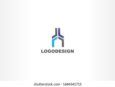 Corporate business logo icon design template. Simple construction logo concept