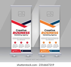 Corporate business marketing agency roll up banner or standee x-banner template design