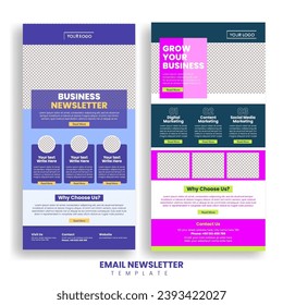 Corporate Business marketing Email Newsletter template and website landing page suitable for web ui interface design