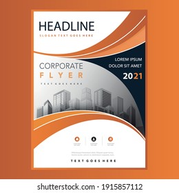 Corporate business marketing flyer modern abstract professional design