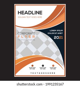Corporate business marketing flyer modern abstract professional design