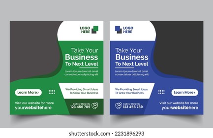 corporate Business marketing social media post banner template design