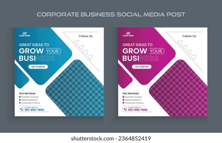 Corporate business marketing social media post or instagram post template.