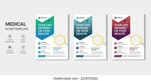 Corporate Business Medical Healthcare and Hospital Flyer Template