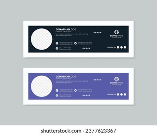 Corporate business multi purpose email signature templates.	