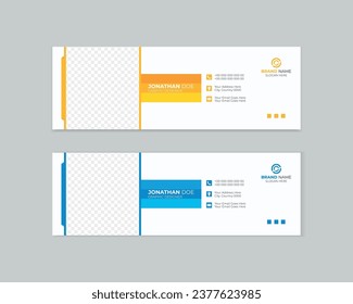 Corporate business multi purpose email signature templates. creative design with 2 color Bundle	