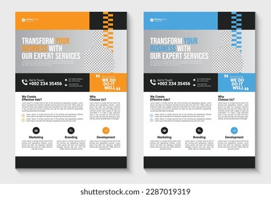 corporate business multipurpose flyer design and brochure cover page template