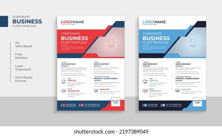 Corporate business multipurpose flyer template layout design