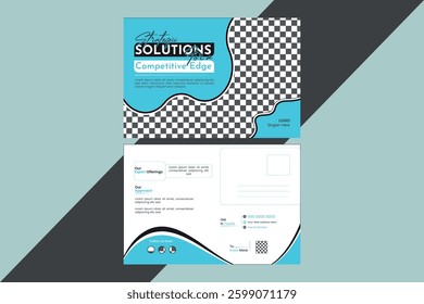 Corporate Business Post Card Template Design; Minimal and Clean Post Card Design,  Creative Modern Template; Professional Post Card