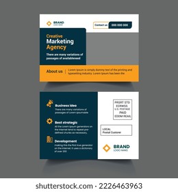 corporate business postcard design template 
